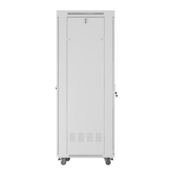 Szafa stojąca rack 19' 42U 600x800 szara drzwi szklane flack pack 