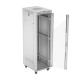 Szafa stojąca rack 19' 42U 600x800 szara drzwi szklane flack pack 