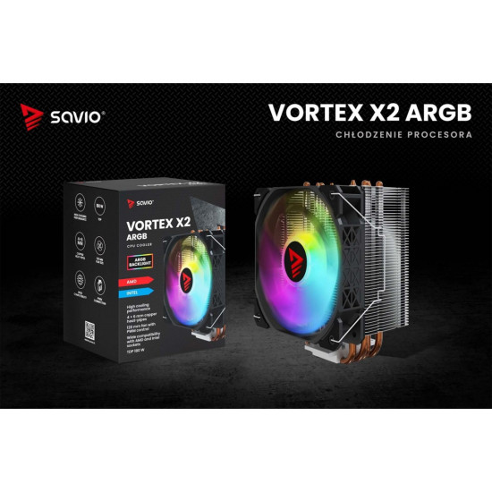 Chłodzenie procesora CPU Vortex X2 ARGB