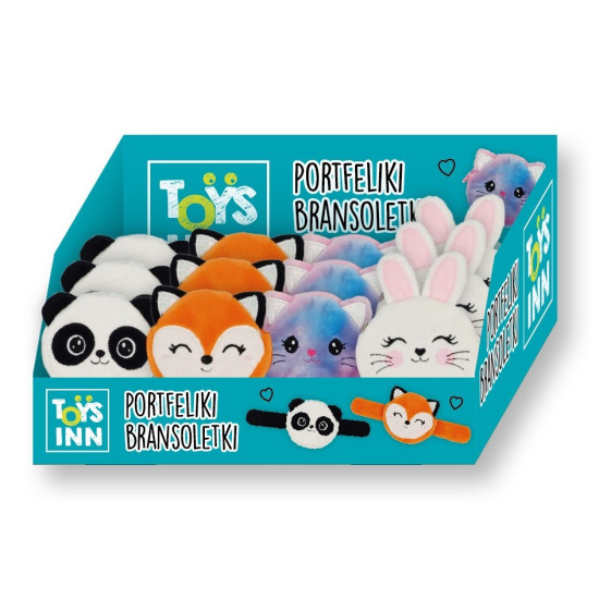 Pluszowy Portfelik bransoletka mix 12szt display