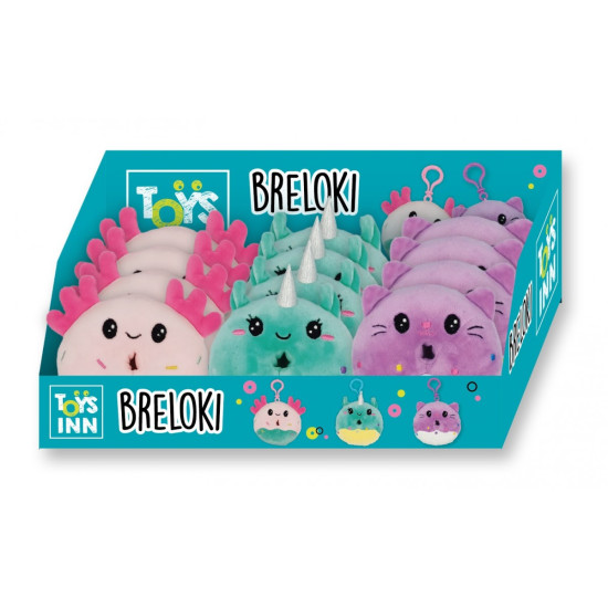 Brelok Donut pluszowy mix 12szt display