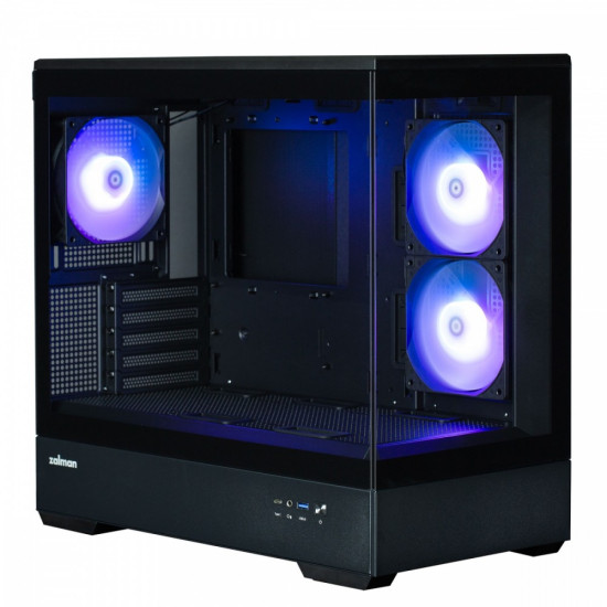 Obudowa P30 V2 MicroATX Mini Tower 3 FansRGB BL 