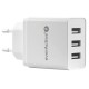 Ładowarka sieciowa 3x USB 3,4A Iq smart charging Biała 