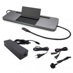 Stacja dokująca USB-C Metal Ergonomic 4K 3x Display Docking Station Power Delivery 85 W + i-tec Universal Charger 100 W 