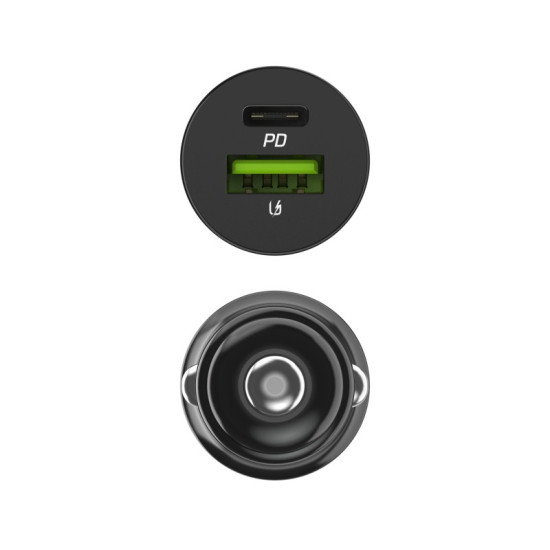 Ładowarka samochodowa PowerRide Nano38 38W 6A 1xUSB-C,1xUSB-A 
