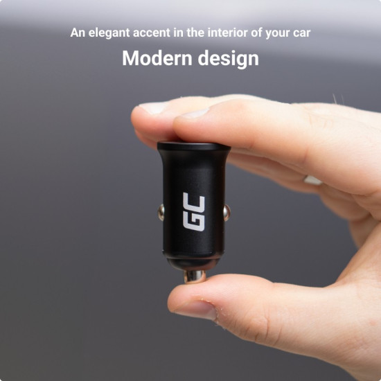 Ładowarka samochodowa PowerRide Nano38 38W 6A 1xUSB-C,1xUSB-A 