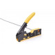 Zaciskarka do wtyków przelotowych RJ45 kat.5e/kat.6, RJ12, RJ11 z funkcją obcinania kabli oraz ściągania izolacji
