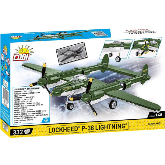Klocki Lockheed P-38 Lightning 332 klocki