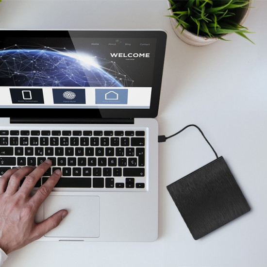 Nagrywarka DVD-RW zewnętrzna | USB 3.0 | Czarna 