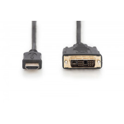 Kabel adapter HDMI Standard 1080p 60Hz FHD Typ HDMI A/DVI-D (18+1) M/M czarny 2m