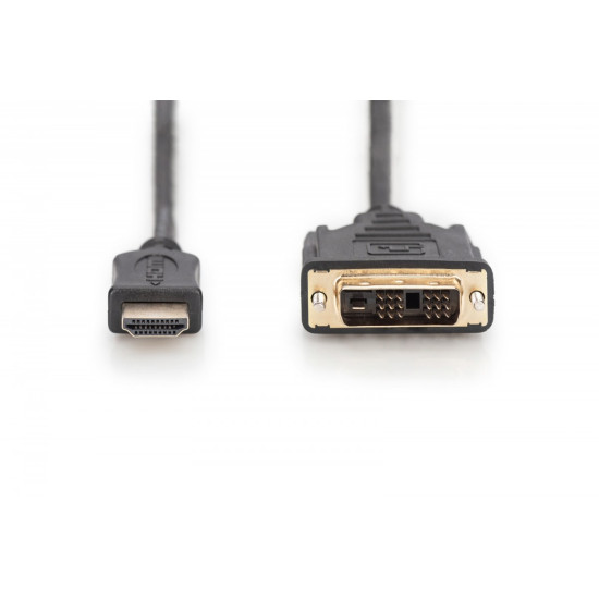 Kabel adapter HDMI Standard 1080p 60Hz FHD Typ HDMI A/DVI-D (18+1) M/M czarny 2m