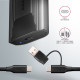 EEM2-GTS2 Obudowa zewnętrzna aluminiowa bezśrubowa USB-C 3.2 Gen 2 M.2 NVMe & SATA SSD + USB-A - USB-C redukcja