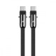 Kabel 2w1 USB C smycz 1.2 m czarny 