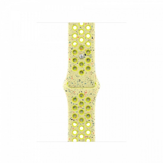 Pasek sportowy Nike w kolorze promiennym zielonożółtym do koperty 42 mm - rozmiar M/L