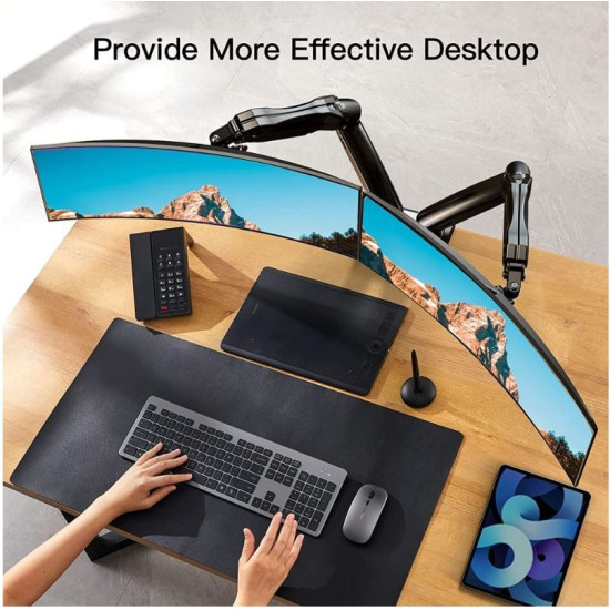 Uchwyt na dwa monitory 17-32 cali 9kg biurkowy obrotowy gazowy 