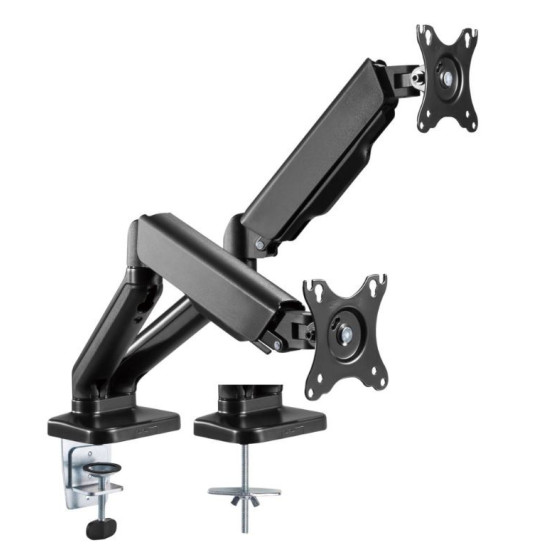 Uchwyt na dwa monitory 17-32 cali 9kg biurkowy obrotowy gazowy 