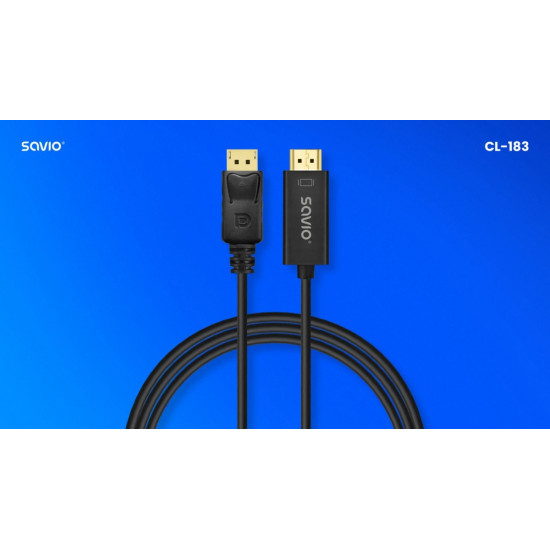 Kabel  Display Port do HDMI 1,5m, CL-183