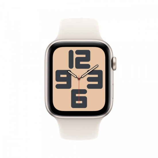 Watch SE GPS + Cellular, koperta 40 mm z aluminium w kolorze księżycowej poświaty z paskiem sportowym w kolorze księżycowej poświaty - rozmiar M/L