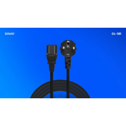 Kabel zasilający CEE 7/7 (E/F) - IEC C13, 5m, CL-181