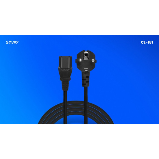 Kabel zasilający CEE 7/7 (E/F) - IEC C13, 5m, CL-181