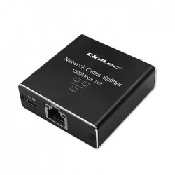 Rozdzielacz Splitter mini SWITCH 1x2 port RJ45 | 1000Mbps | USB-C| Aluminium 