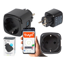 Inteligentne gniazdko sterowane WiFi TUYA V3 czarne 