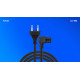 Kabel zasilający 2pin, C7 kątowy 5m, CL-186