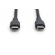 Kabel zasilający silikonowy USB-C - USB-C, USB 2.0 60W, 0,5m Czarny