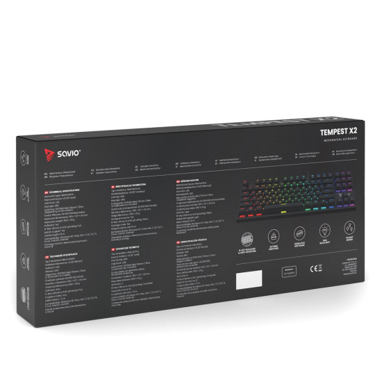 Klawiatura mechaniczna RGB Tempest X2 Outemu Brown 