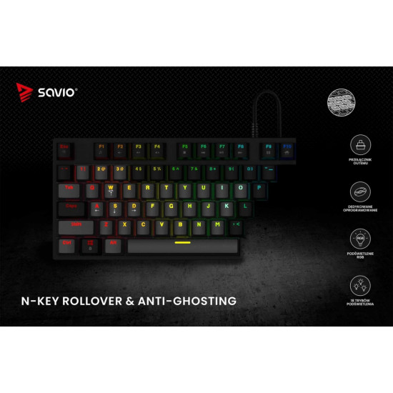 Klawiatura mechaniczna RGB Tempest X2 Outemu Brown 