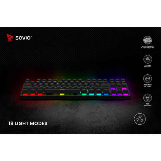 Klawiatura mechaniczna RGB Tempest X2 Outemu Brown 