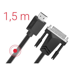 Kabel HDMI DVI/D 4k 1,5m 
