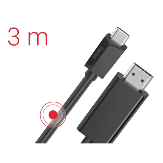 Kabel USB-C HDMI 4k 3m 