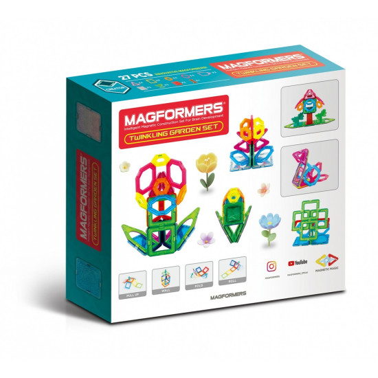 Klocki magnetyczne Twinkling garden 27 elementów