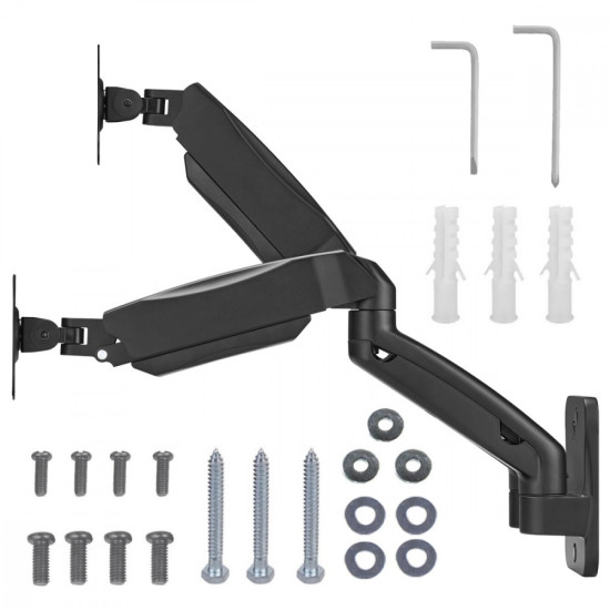 Uchwyt na dwa monitory naścienny MC-988   9kg max, 17-32 cale