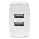 Ładowarka sieciowa 2X USB 2,4A 12W Biała