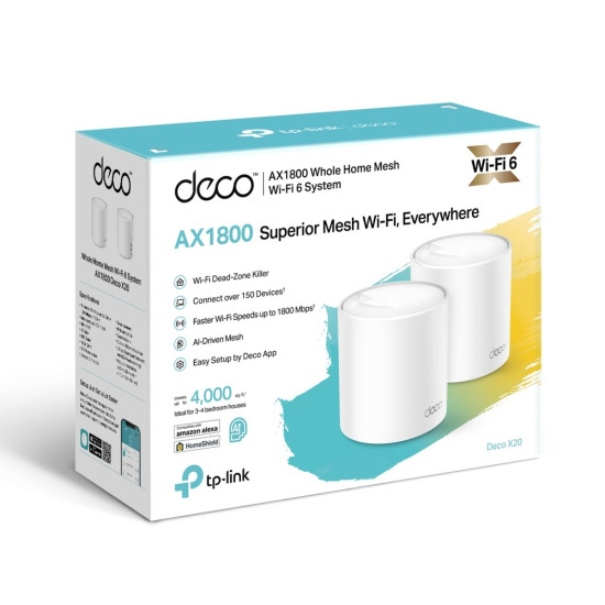 System Wi-Fi Deco X20(2-pak) AX1800