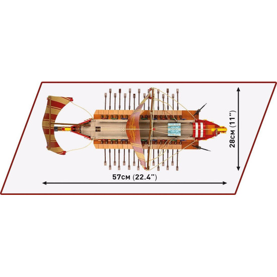 Klocki Imperium Romanum - Okręt wojenny 1810 klocków