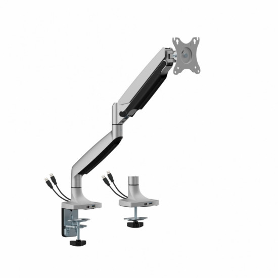 Uchwyt biurkowy gazowy do 1 monitora LED/LCD 17-45 cali L-35HD 1-15KG 1xUSB-A 1xUSB-C 3.0 HEAVY DUTY 