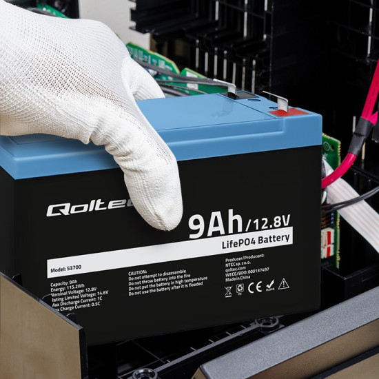 Akumulator LiFePO4 Litowo-Żelazowo-Fforanowy | 12.8V | 9Ah |     115.2Wh | BMS 