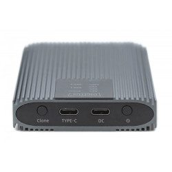 Obudowa/Stacja klonująca USB 3.1 Typ C na dyski SSD M.2 NVMe 20 Gbps aluminiowa, beznarzędziowa