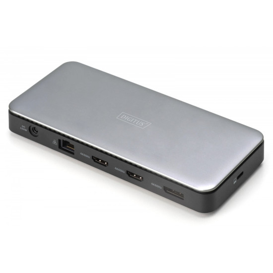 Stacja dokująca USB Typ C 11-portów 2x HDMI 1x DisplayPort 4K/60Hz DC-Jack 150W 