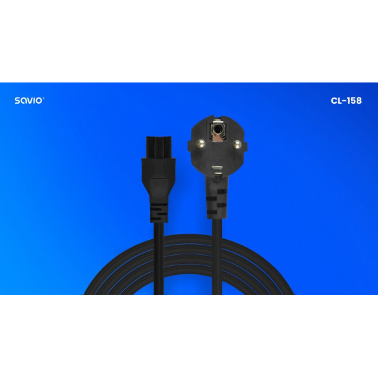 Kabel zasilający koniczynka, 3m, CL-158