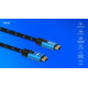 Kabel HDMI (M) v2.1, 3m, 8K, miedź, niebiesko-czarny, złote końcówki, ethernet/3D, CL-143