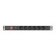 Listwa zasilająca  rack PDU 19 cali 1U 16A 6x230V schuko 2m czarna
