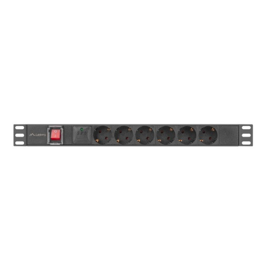 Listwa zasilająca rack PDU 19 cali 1U 16A 5xschuko 2m czarna