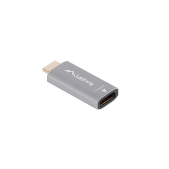 Adapter HDMI(M)-Displayport(F)4K srebrny