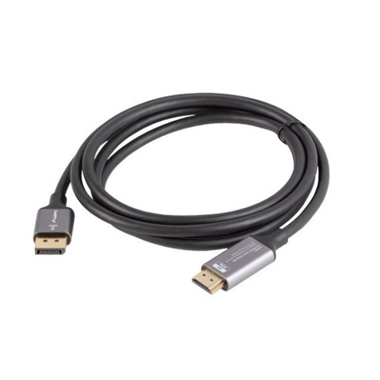 Kabel Displayport(M)-HDMI(M)1.8M 4K czarno-srebrny