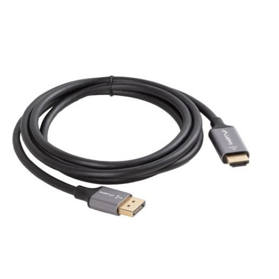 Kabel Displayport(M)-HDMI(M)1.8M 4K czarno-srebrny