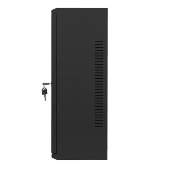 Szafa instalacyjna rack wisząca 19 cali 6U+3U 540x200 niskoprofilowa czarna ( złożona)